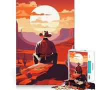 Looking Into The Desert 1000 Piece Jigsaw Puzzles for Teenagers Jigsaw Creative Fun Smooth Cut Home Game Perfect Decor (50x75cm)