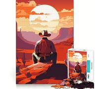Looking Into The Desert 1000 Piece Jigsaws for Adults DIY Play Firm Edge Pattern Assemble Furniture Decor (38x26cm)