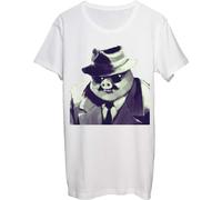 Looking Like A Gangster Portrait Men's T-Shirt bnft White X-Large