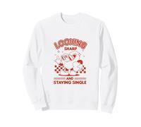 Looking Sharp And Staying Single - Retro Heart Character Sweatshirt