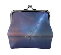 Looking Up Alone Print Print Coin Purse for Men Women Leather Kiss Lock Small Pouch Coin Wallet