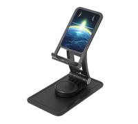 Looking up at The Earth Phone Stand Holder,Adjustable Desk Mount for iPhone and All Phones,360 ° Rotation, Integrated Folding, Square Base