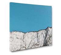 Looking Up at the White Cliffs of Dover Canvas Print | Gallery Wrapped 30mm Frame Wall Art | 14x14 inches | Ready to Hang | Modern Landscape Picture | Living Room Bedroom Lounge Office