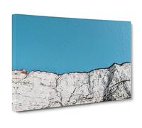 Looking Up At The White Cliffs Of Dover Canvas Print | Gallery Wrapped 30mm Frame Wall Art | 20x14 inches | Ready to Hang | Modern Landscape Picture | Living Room Bedroom Lounge Office