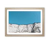 Looking Up at The White Cliffs of Dover Framed Print | A2 Oak Framed Wall Art | Ready to Hang | Modern Landscape Picture | Living Room Bedroom Lounge Office