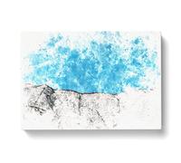 Looking Up At The White Cliffs Of Dover Watercolour Modern Canvas Wall Art Print Ready to Hang, Framed Picture for Living Room Bedroom Home Office Décor, 50x35 cm (20x14 Inch)