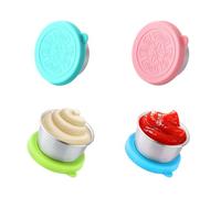 Lookka Salad Dressing Container To Go,4-piece Dipping Container, 1.7oz Small Stainless Steel Condiment Containers Cups with Silicone Lids,Stainless Steel Dipping Container For Sauce,Dips,Ice Cream.