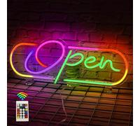 Looklight Open Neon Signs LED Neon Open Sign for Business Adjustable Brightness Neon Lights Open Led Sign for Store Restaurant Market Hotel Bar Party, Open Signs with Remote Control