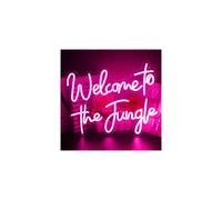 Looklight Welcome to The Jungle Neon Sign Pink LED Neon Light Signs for Wall Decor USB Powered Jungle Neon Lights for Bedroom Home Bar Garden Wedding