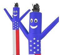 LookOurWay Air Dancers Wacky Waving Inflatable Tube Man Attachment - 7 Feet Tall Advertising Air Dancer Waving Man Inflatable Tube Guy - Blower Not Included - American Flag