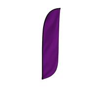LookOurWay Feather Flag, 12 ft Advertising Flag for Business and Events Promotion, Solid Colored (Purple),10M1200108