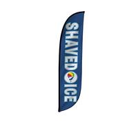 LookOurWay Feather Flag, 12 ft Advertising Flag for Business Promotion, Food Themed (Shaved Ice)