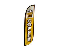 LookOurWay Fresh Hot Coffee Yellow Feather Flag, 12-Feet