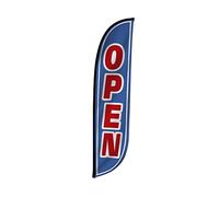 LookOurWay Open Feather Flag, Blue & Red, 12-Feet