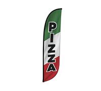 LookOurWay Pizza Feather Flag, 12-Feet, Green