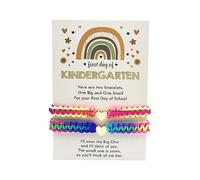 Lookray First Day of Kindergarten Bracelets,First Day of School Bracelets for Mom and Me,Back to School Jewelry Accessories Colorful
