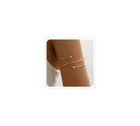 Lookray Gold Arm Cuff for Women Minimalist Silver Copper Material Upper Arm Cuff Arm Chain Open Chunky Bangle Cuff Bracelet Jewelry, L, Copper, no gemstone