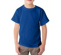 Looks Divine Gift Kids T-Shirt Crew Neck Short Sleeve Boys Cotton T-Shirts Plain Tops for Childerns (UK, Age, 12 Years, 13 Years, Regular, Royal Blue)