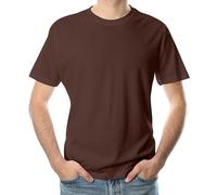 Looks Divine Gift Mens T-Shirt Crew Neck Short Sleeve T-Shirt for Men UK (UK, Alpha, M, Regular, Regular, Chocolate)