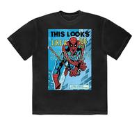 Looks Like A Job For Spiderman T Shirt Marvel Black S
