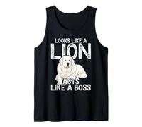Looks Like A Lion Acts Like A Boss Great Pyrenees Tank Top