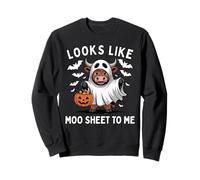 Looks Like Moo Sheet To Me Funny Cow Halloween Sweatshirt