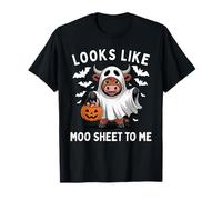 Looks Like Moo Sheet to Me Funny Cow Halloween T-Shirt