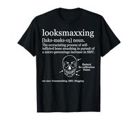 Looksmaxxing Dictionary Definition Skull Diagram Meme T-Shirt