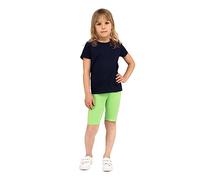looksy Girls Cycling Shorts - Classic Solid & Vivid Colours, Elastic Waistband, Comfortable & Breathable Cotton Fabric, Durable & Easy to Wear, Lime 9 Years (134 cm)