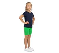 looksy Girls Cycling Shorts - Classic Solid & Vivid Colours, Elastic Waistband, Comfortable & Breathable Cotton Fabric, Durable & Easy to Wear, Green 12 Years (152 cm)