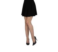 looksy Womens Fishnet Tights Netted Diamond Pantyhose Sexy High Waist Stockings Fancy Cross Large Mesh Rete28, Nero XS/S