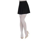 looksy Womens Hold Ups Opaque Self-supporting Stockings 60 den Elastic Band Tape Plus Size Thigh-High, Bianco XXL/3XL Plus size