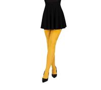 looksy Womens Hold Ups Opaque Self-supporting Stockings 60 den Elastic Band Tape Plus Size Thigh-High, Senape M/L