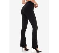 Lookus Women's Aleyna Ribbed Flared Leggings in Black | Size: Medium Lookus Black M