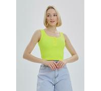 Lookus Women's Mercan Crop Vest in Bright Yellow | Size: Medium Lookus Bright Yellow M