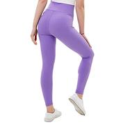 Lookus - Womens 'ZELAL' Everyday Fitness Essential Slimming Tummy Control Compression High Waisted Soft & Stretchy Ribbed Leggings with Elasticated Waist (M/Single/Purple)