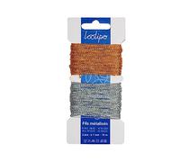 LOOLIPO L799070 Metallic Thread - Gold and Silver - 2 Strands - Diameter 1 mm - 2 x 10 m - 20 m - Creative Haberdashery - Balls & Yarn - Craft - Manual Activity