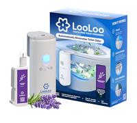 LooLoo 3.0 Touch Free Toilet Freshener Automatic Air Freshener Spray for Bathroom Starter Kit with Light and Deodorizer, Bathroom Spray - Lavender Fields
