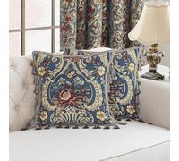 Loom and Mill 1 Piece Luxury Throw Pillow Covers 20x20 Inch, Royal Blue