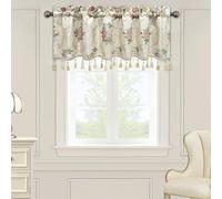 Loom and Mill European Style Valances for Windows, Pearly Beige, 54"x18"