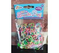 Loom Bands Kit - 300 Loom Bands with Hook & 12 S-Clips Bracelet Making Set (Rainbow)