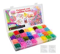 Loom Bands Refill Kit 2000+ Colorful Rubber Bands in 32 Colors Twist Bands with S Clip for DIY Bracelet Making Handmade Bracelets Friendship Bracelet Kit