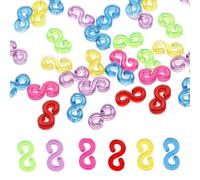 Loom Bands S Clasps, 500Pcs Colorful S Clip for Loom Bands Rubber Loom Band Connectors Refills Bracelet Kit Loom Band Hooks for Craft Making DIY Bracelet Connector Weaving Necklace Jewelry Accessories