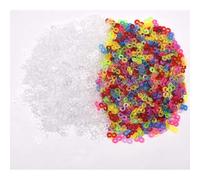 Loom Bands S Clips Diy Bracelet Woven Connector S Clips Rubber Band Plastic Connectors Clip (200 White 200 Colourful)