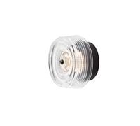 LOOM DESIGN LED wall light Glow, black/clear Ø 16 cm acrylic