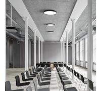 LOOM DESIGN LED ceiling light Lucia, black, Ø 60 cm, aluminium