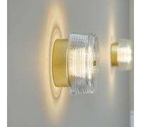 LOOM DESIGN LED wall lamp Glow gold/clear Ø 16 cm acrylic