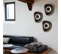 LOOM DESIGN LED wall light Cozy, black, felt, 40 x 31 cm