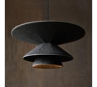 LOOM DESIGN Morphic LED pendant light, black, felt, Ø 50 cm