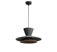 LOOM DESIGN Morphic LED pendant light, black, felt, Ø 50 cm